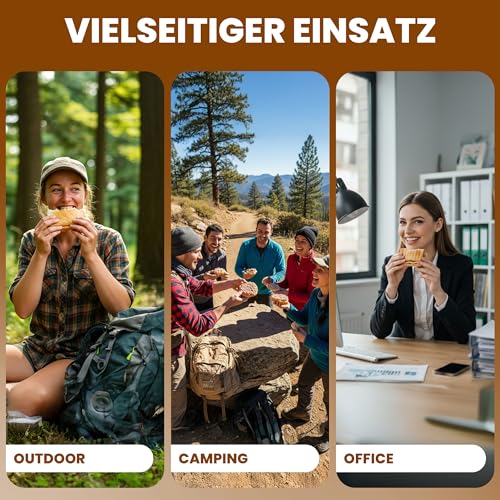 Genussleben Frühstücksbox herzhafte Verführung mit 500g köstlicher, haltbarer Wurst für Camping, Outdoor, Frühstück oder Zelten