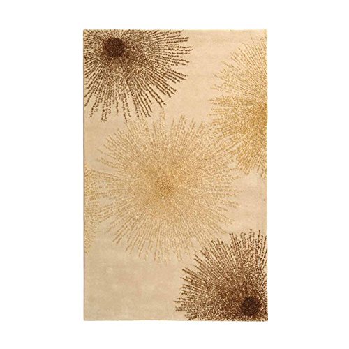 SAFAVIEH Soho Collection 2' x 3' Beige SOH712A Handmade Starburst Premium Wool & Viscose Accent Rug