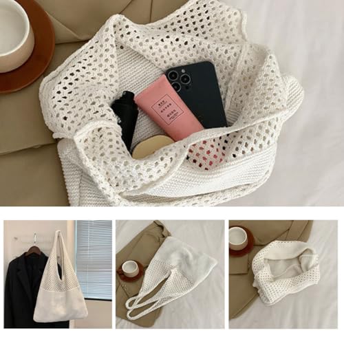 Crochet Tote Bag Summer Hobo Shoulder Bag Foldable and Lightweight Knitted, Very Suitable for Travel3