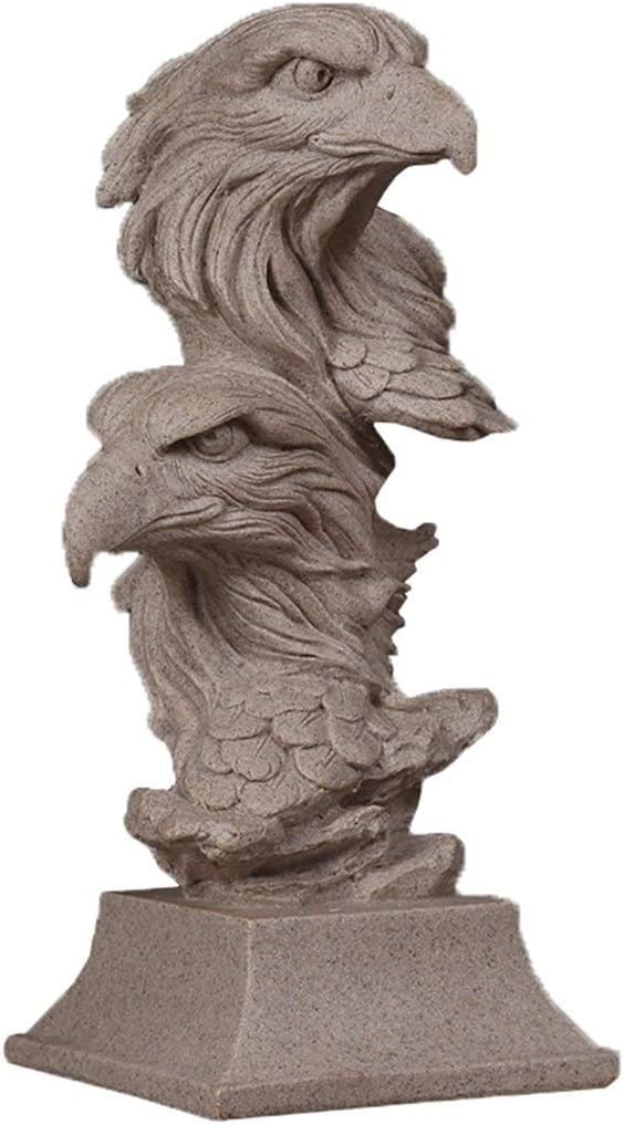 Bust Sculptures Eagle Statue Eagle Sculpture, Handmade Sandstone Crafts Fashion Hawks Sculpture Present Ornament.