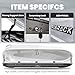 Potowo White Rooftop Cargo Box Carrier Large 21 Cubic Feet Car Top Mount Travel Luggage Storage,Dual Side Opening,Heavy Duty Waterproof Roof Storage Box Extra Keys,75.98