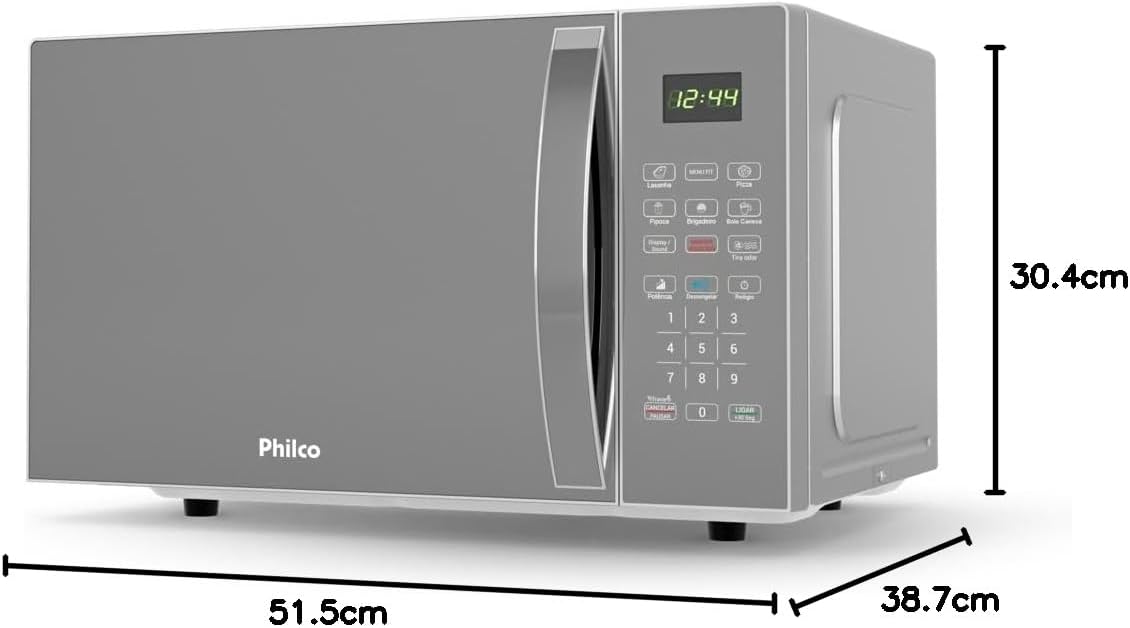 Micro-ondas 33L Philco PMO38S Limpa Fácil 1400W 220V