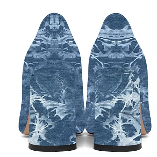 SHOWFOREST Womens Dating Pointed Toe Patent Dress Slip On Chunky High Heel Pumps Shoes 3.3 Inch4