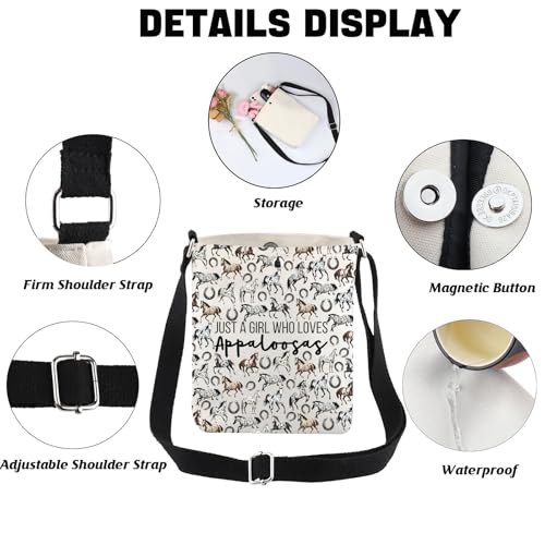 JNIAP Appaloosa Horse Crossbody Bag Appaloosa Horse Lover Gift Appy Horses Shoulder Bag3