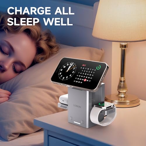 LOBKIN 3 in 1 Wireless Charging Station for Apple Multiple Devices - image 7