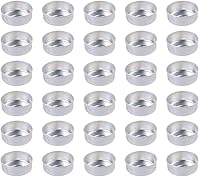 Vista 1 de Velas de té, 200 unidades, latas de luz de té de aluminio, recipientes vacíos para hacer velas (plateado)