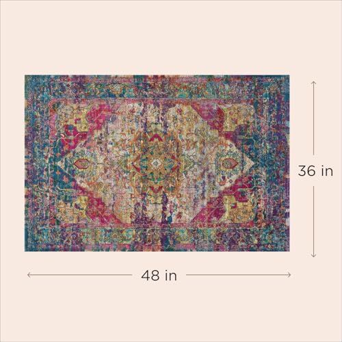 Image of Lovewag Reusable Washable Dog Pee Pads, Bohemian Jewel 36x48, 2 Pack