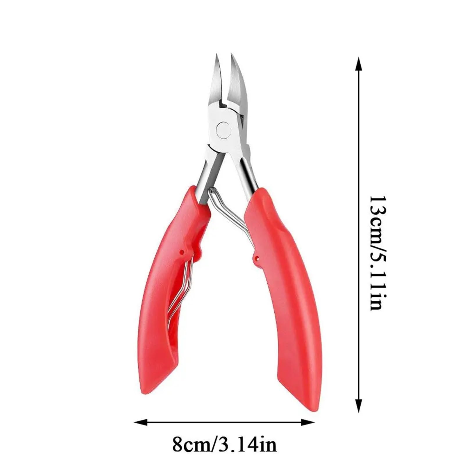 Clippers de uñas profesionales for las uñas encarnadas de los pies de la paronychia herramientas de recorte de accesorios de pedicura de manicura(Red)