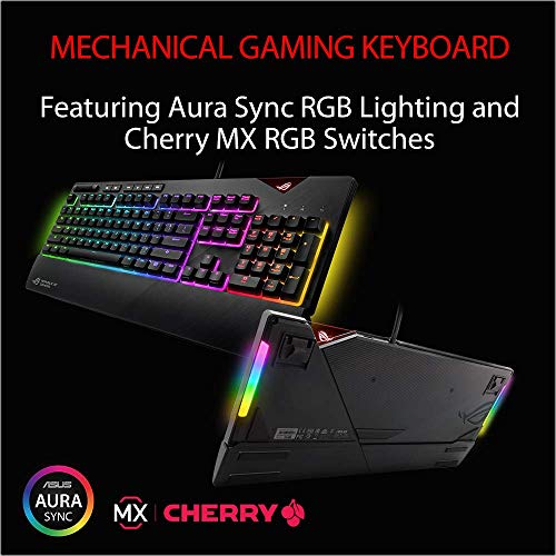 ASUS XA01 ROG Strix Flare USB, QWERTY, Inglese, Grigio [Importato dal Regno Unito]