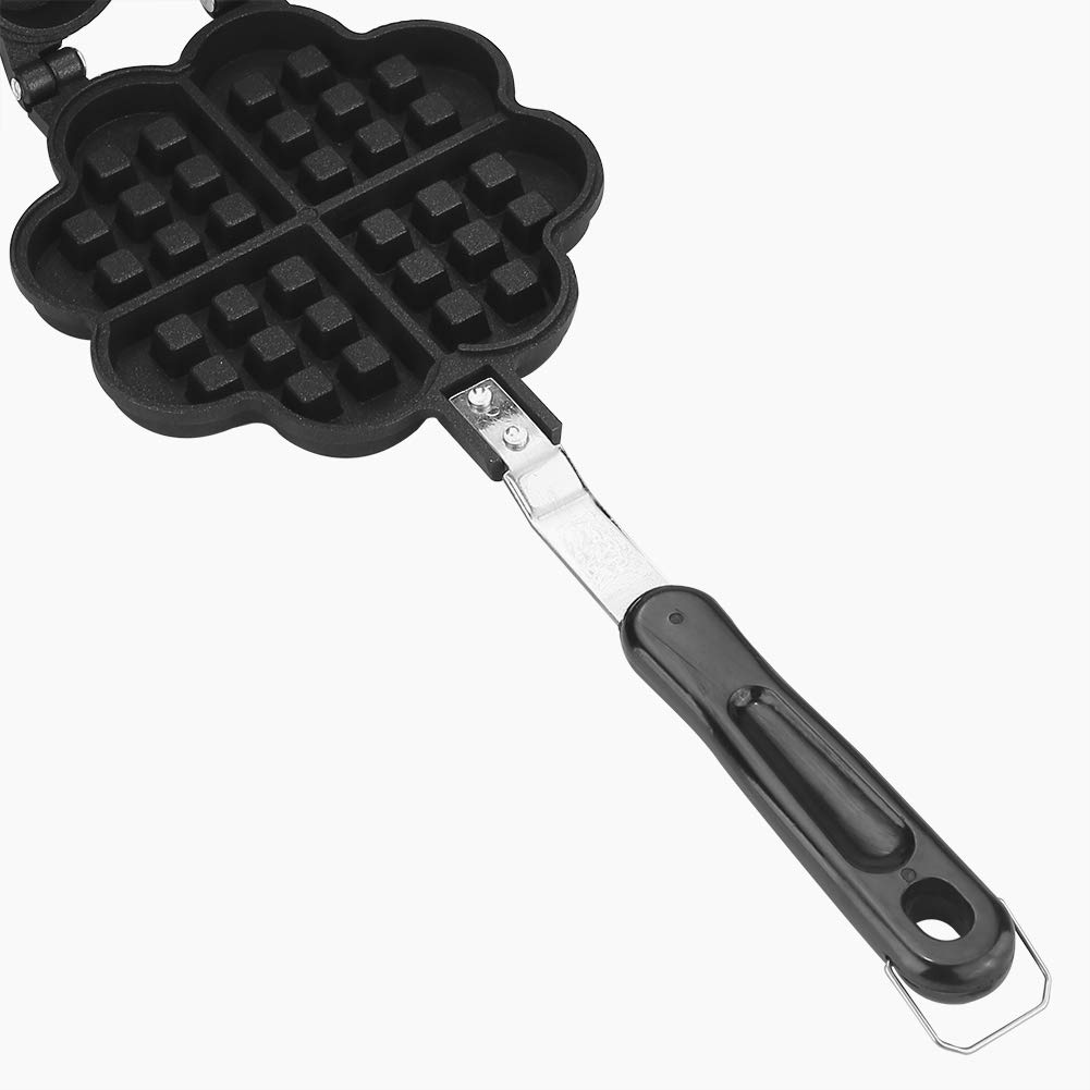 Waffle Iron, a forma di cuore domestica Gas antiaderente Waffle Maker Pan Stampo in alluminio Stampo piatto di cottura strumento di cottura.