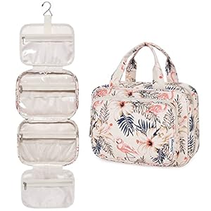 Narwey Hanging Toiletry Bag for Women Travel Makeup Bag Organizer Toiletries Bag for Travel Size Essentials Accessories…