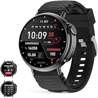 Smartwatch Ultra Damen Herren mit Telefonfunktion (Anruf empfangen/tätigen), 1,52" rundes HD-Display,Fitnessuhr mit Schlaftracker,120+ Sportmodi sportuhr Fitness Uhr Armbanduhr für Android IOS