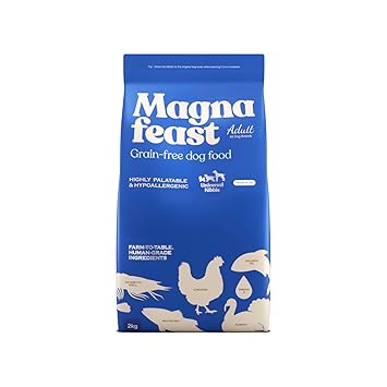 Magnafeast Grain Free Dry Adult Dog Food 2kg - High Protein Natural Dog Food with Fresh Chicken & Fish for Healthy Skin, Digestion & Energy