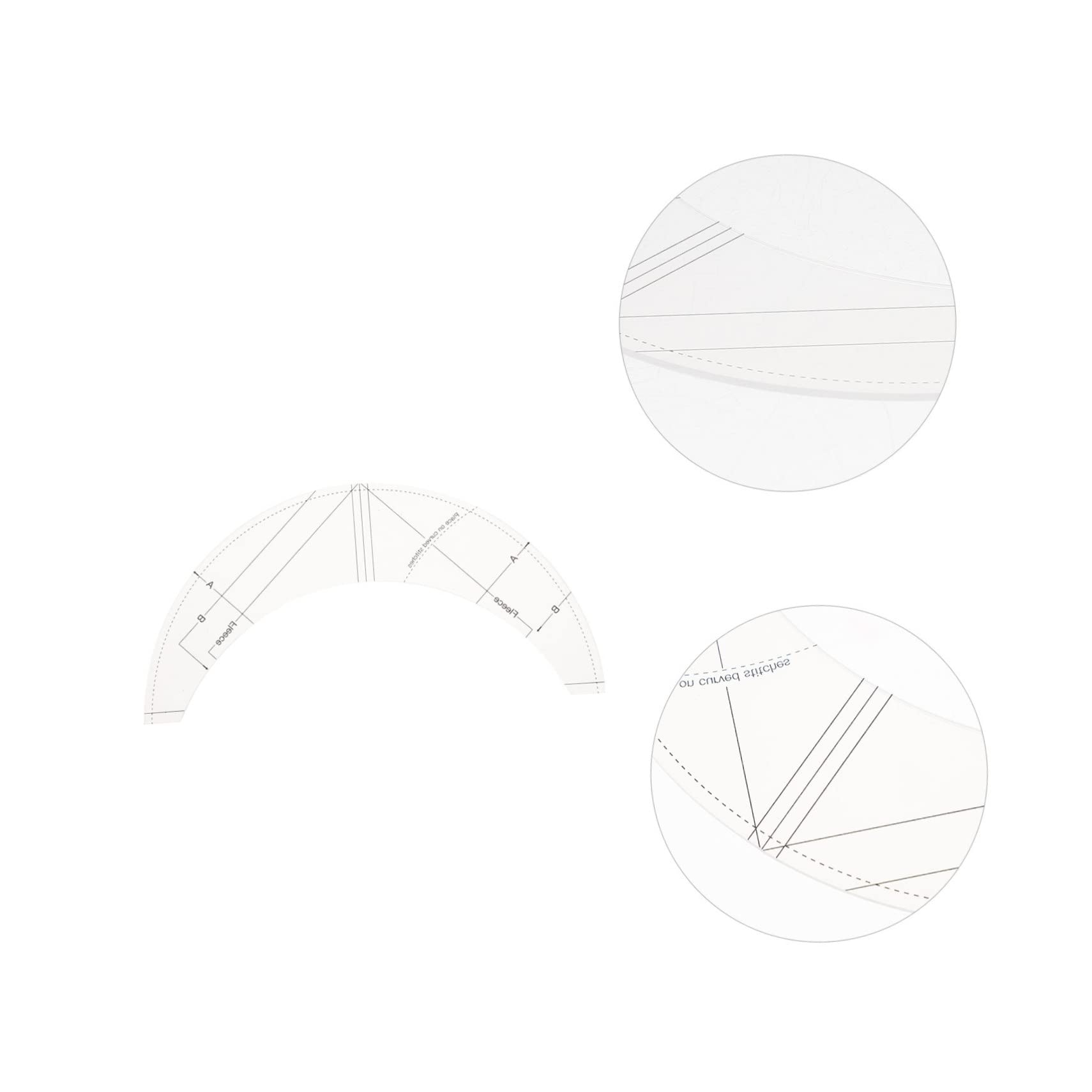 STOBOK Set Di 4 Righelli Per Quilting Strumento Di Taglio in Acrilico Righello Da Cucito Leggero E Portatile Per Quilter
