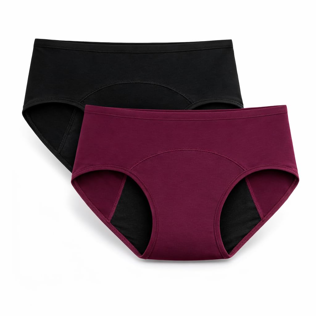 bloom bare Period Panty for Women and Girls, Leak Proof Menstrual Underwear, Reusable Sanitary Panties, Heavy Flow Protection, Comfortable Cotton, Pack of 2-picture-39