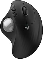 Logitech Ergo M575S Wireless Trackball Mouse - Ergonomic Thumb Control, Bluetooth, Precise Tracking, 18-Month Battery for PC/Mac - Black Silver