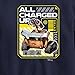 Disney Wall-E - All Charged Up - Toddler & Youth Crewneck Fleece Sweatshirt - Size 4T Navy