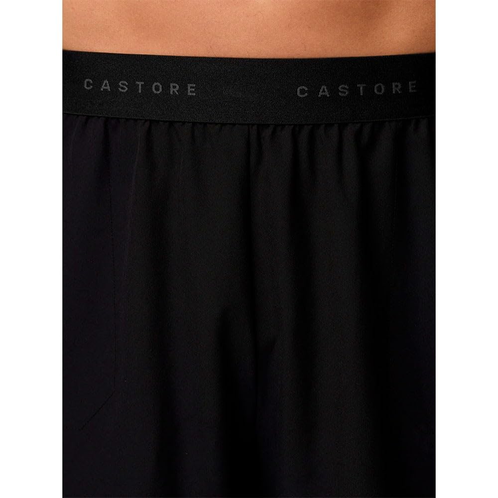 Castore Branded Elastic Shorts Czarna Pikowana Kurtka Męska Z Poliestru