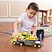 TOYTHRILL Tow Truck with Excavator - Construction Lights & Sounds, Flatbed Semi for Boys 2+