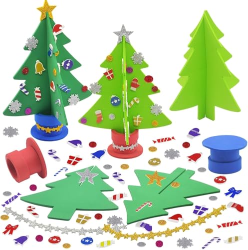 FYOJAIC Weihnachtsbaum bastelset, 6 Stück Weihnachtsdeko Basteln...