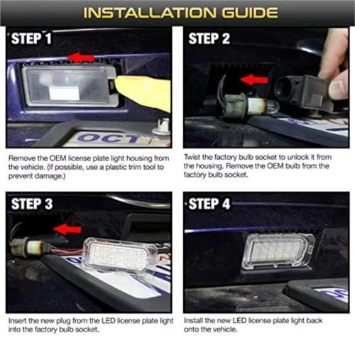 Luces de matrícula Canbus anti error para Ford Mondeo MK4 y Focus 3