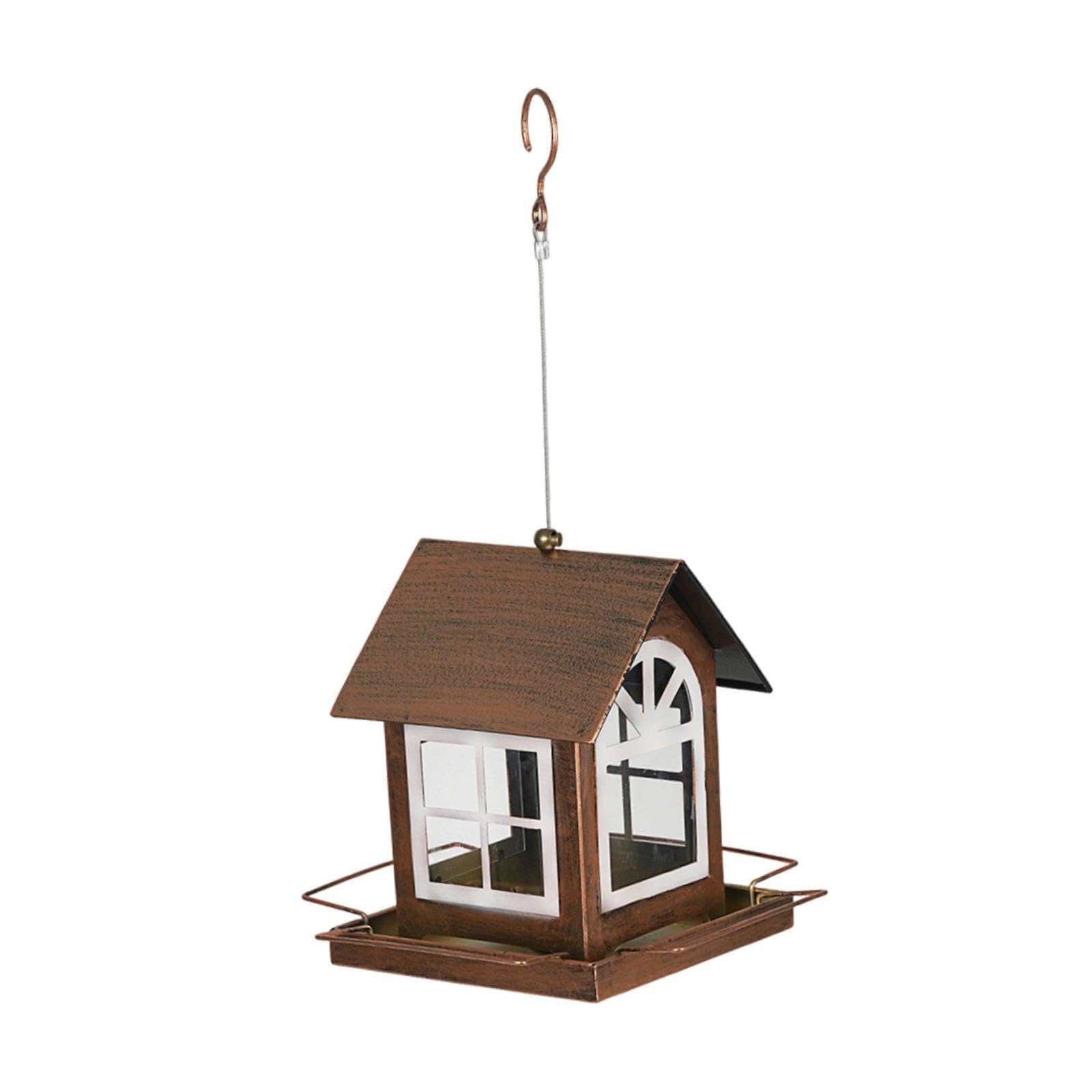 Sharplace Mangiatoia per Uccelli sospesa, mangiatoia per Colibrì, a Forma di casetta, Decorativa, con Gancio, Resistente alle intemperie per la Decorazione del
