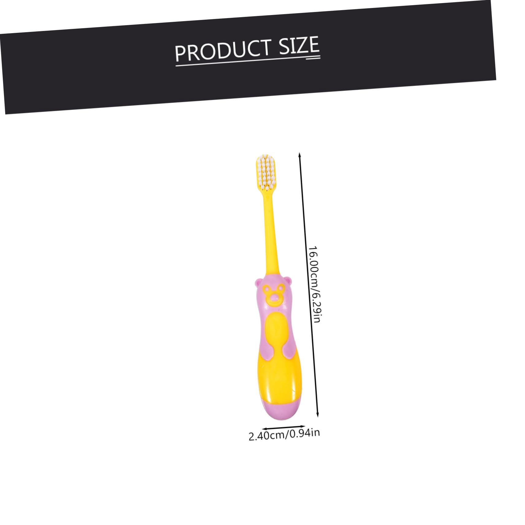 Ipetboom Children's Toothbrush 6pcs Cartoon Bristles Gentle Cleaning Safe Pp Comfortable for Random Color