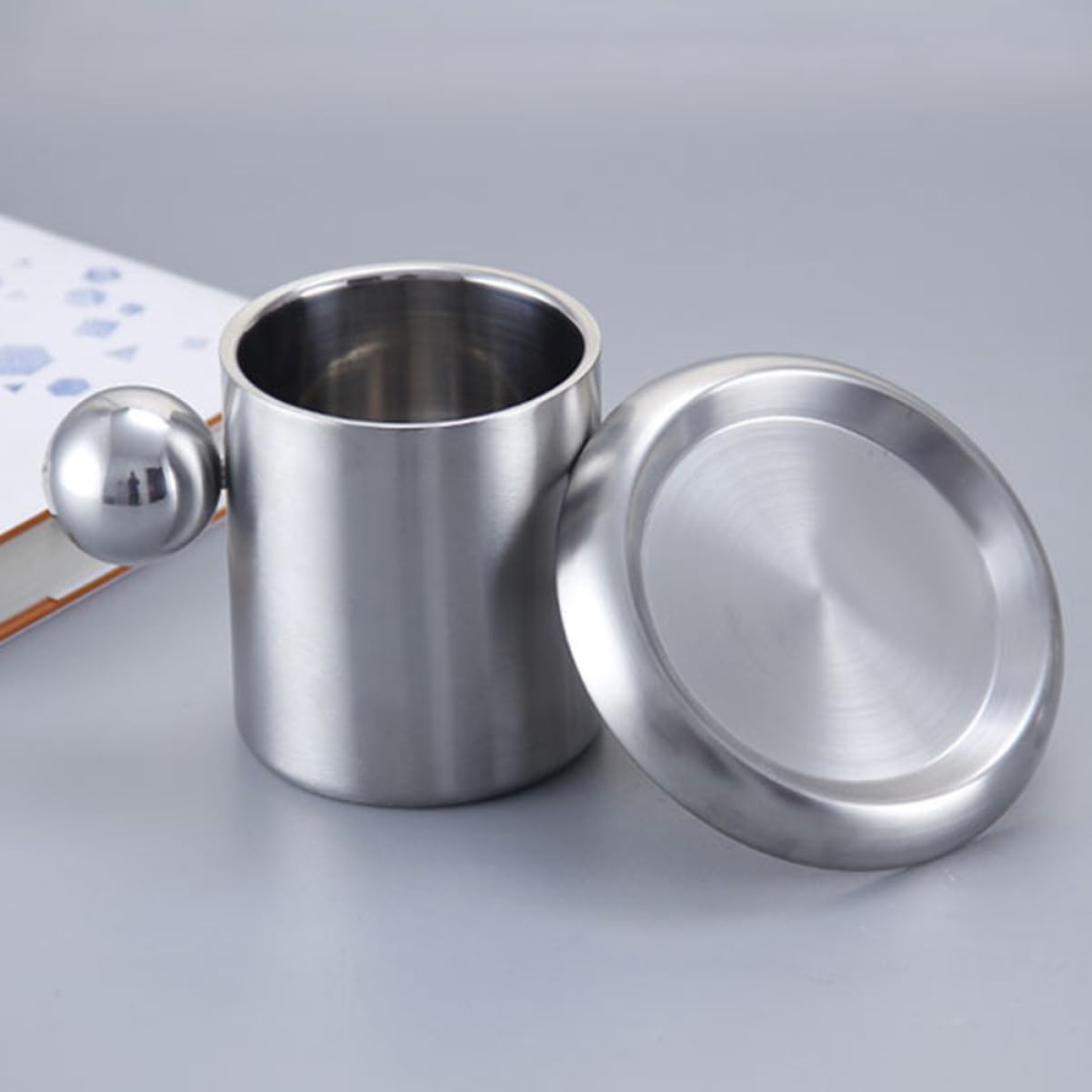 Toyvian 2 Stück Doppelwandiger Becher aus Edelstahl Wanderwasserbecher rostfrei Lager Tassen Trinken mit kaffeetassen Picknickbecher aus Edelstahl Lagerpokal Campingbecher