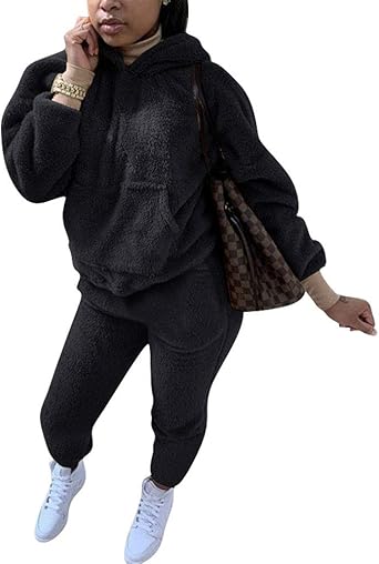 Fuzzy sweatsuit set Clearance