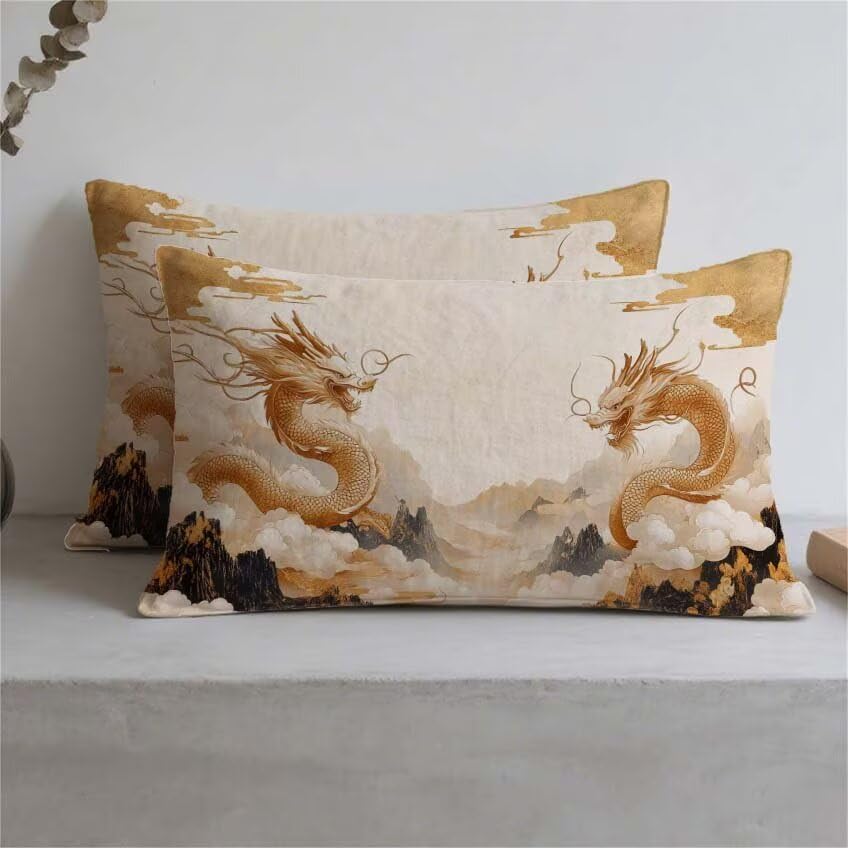 Housse de coussin 60x90cm rectangulaire double sided printing orange pour décoration - 3