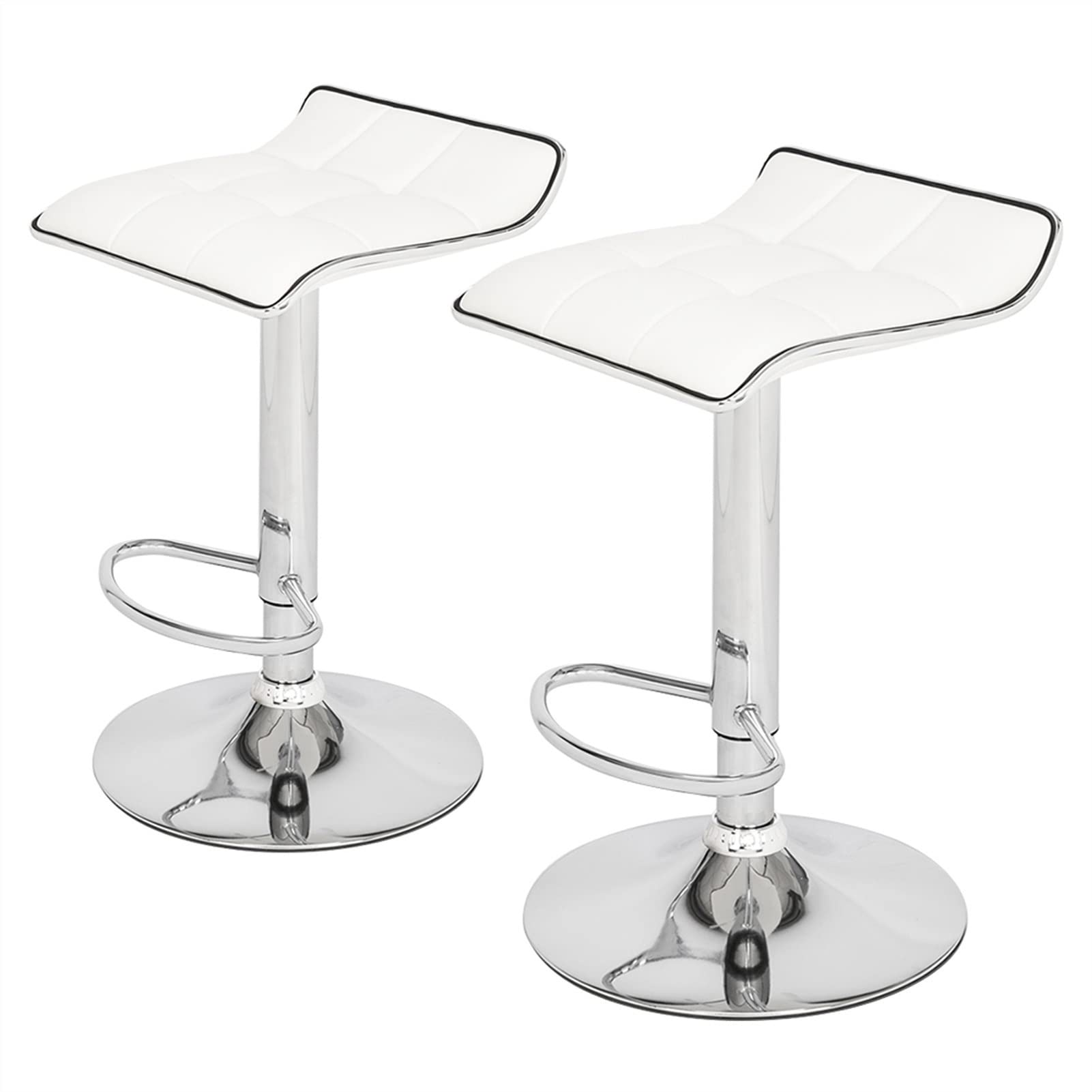 Chaise en cuir réglable pour îlot de cuisine sans dossier