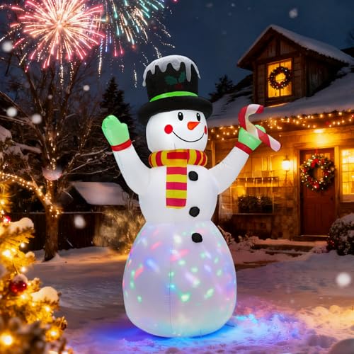 Bonhomme de neige gonflable 210 cm avec béquille pour Noël