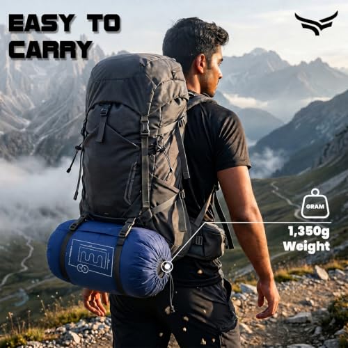 Image of Montaray by Xtrim Outsite 150 Camping Sleeping Bag with Pillow, 150 GSM