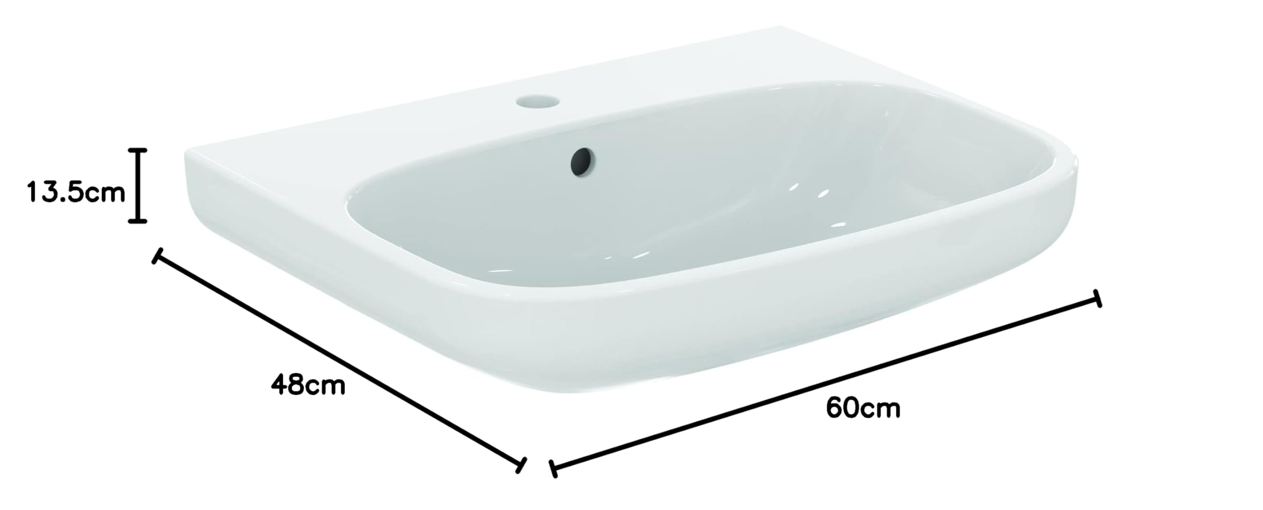 Ideal Standard I.Life A Lavabo da 600mm monoforo - Bianco
