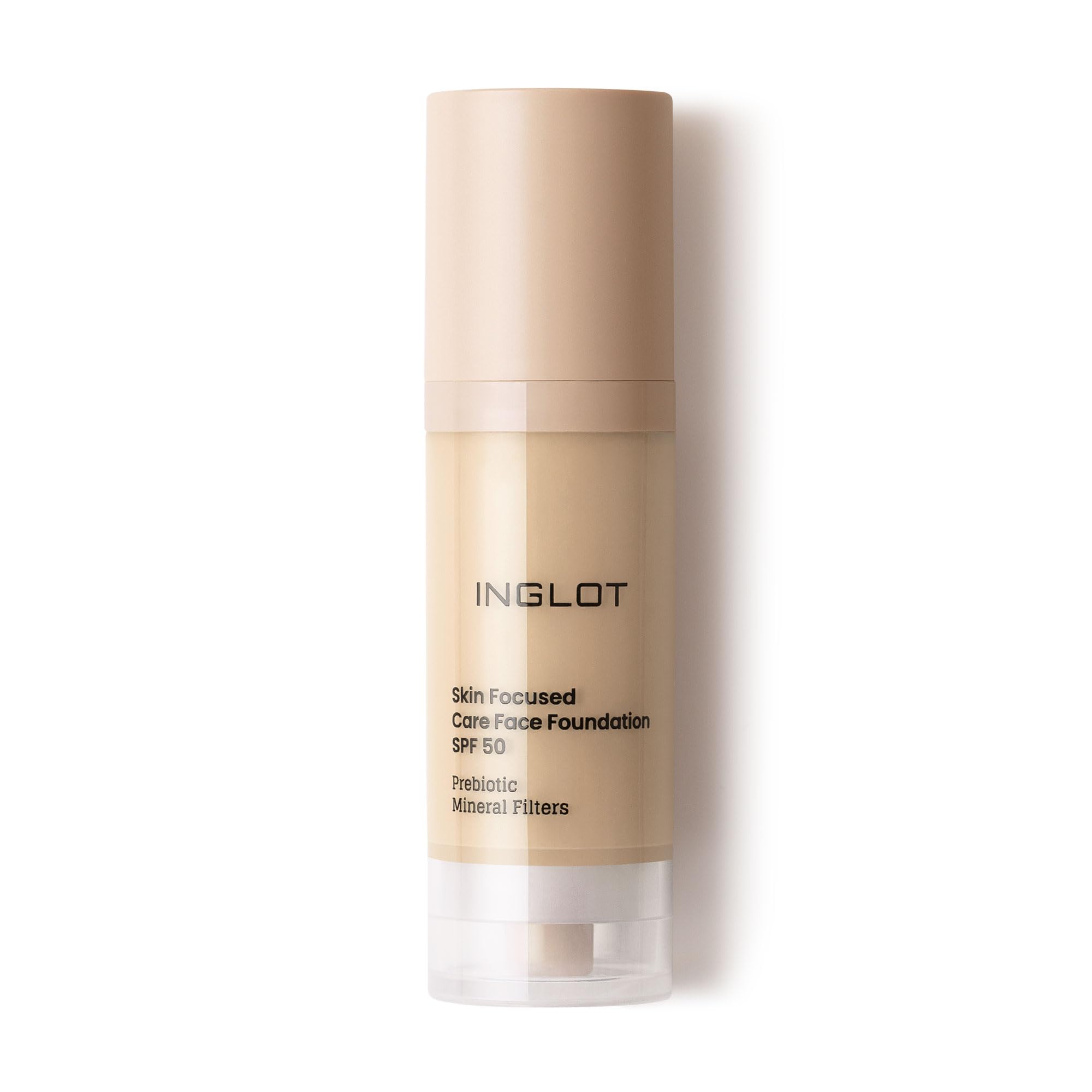 Inglot Illuminierende Foundation mit Hautpflege-Vorteilen | Sonnenschutz | Vegane Formel | Skin Focused Care Gesichtsfoundation SPF 50 | 30 ml : 301 Light Olive
