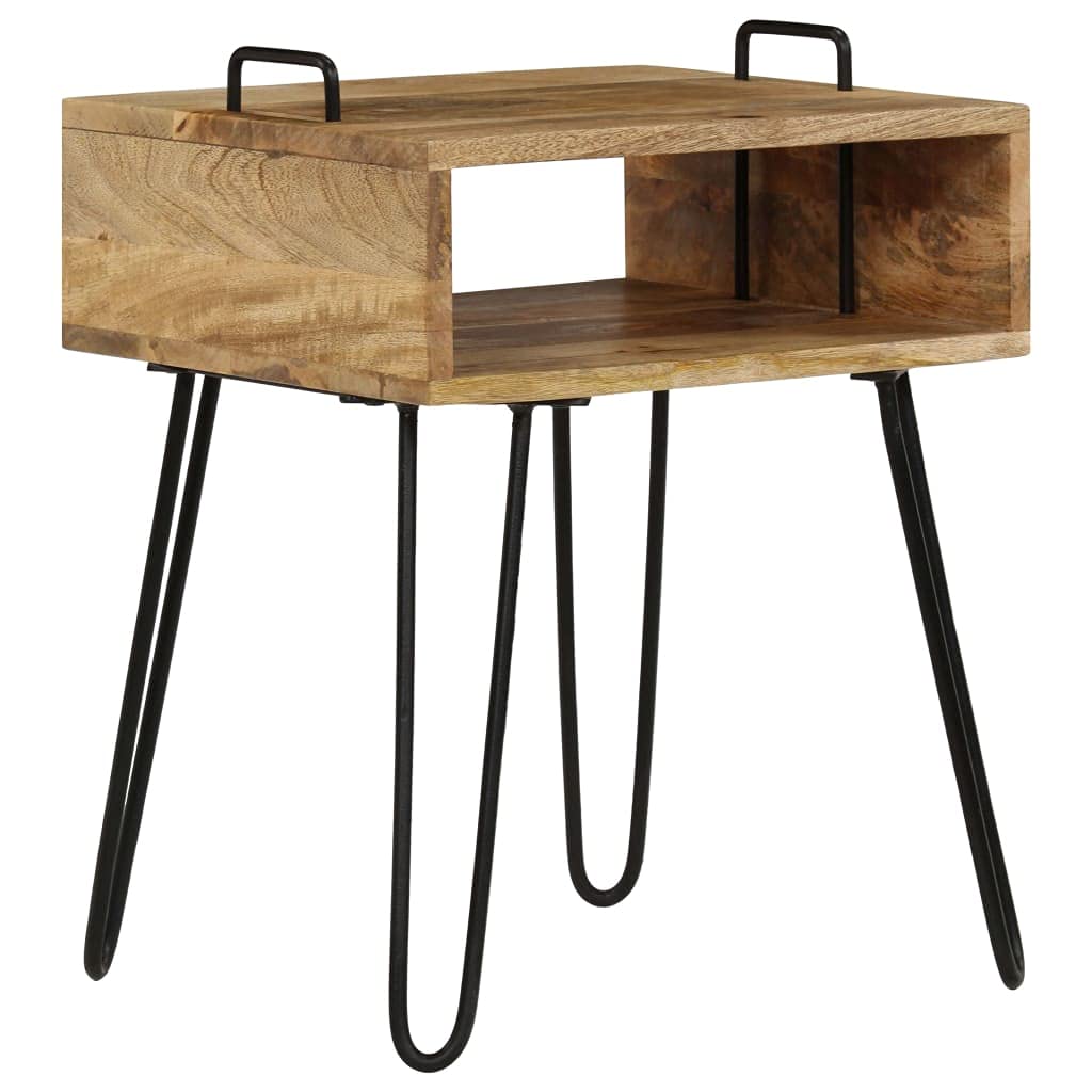 Fengshui Stolik nocny z litego drewna mango 40 x 34 x 47 cm