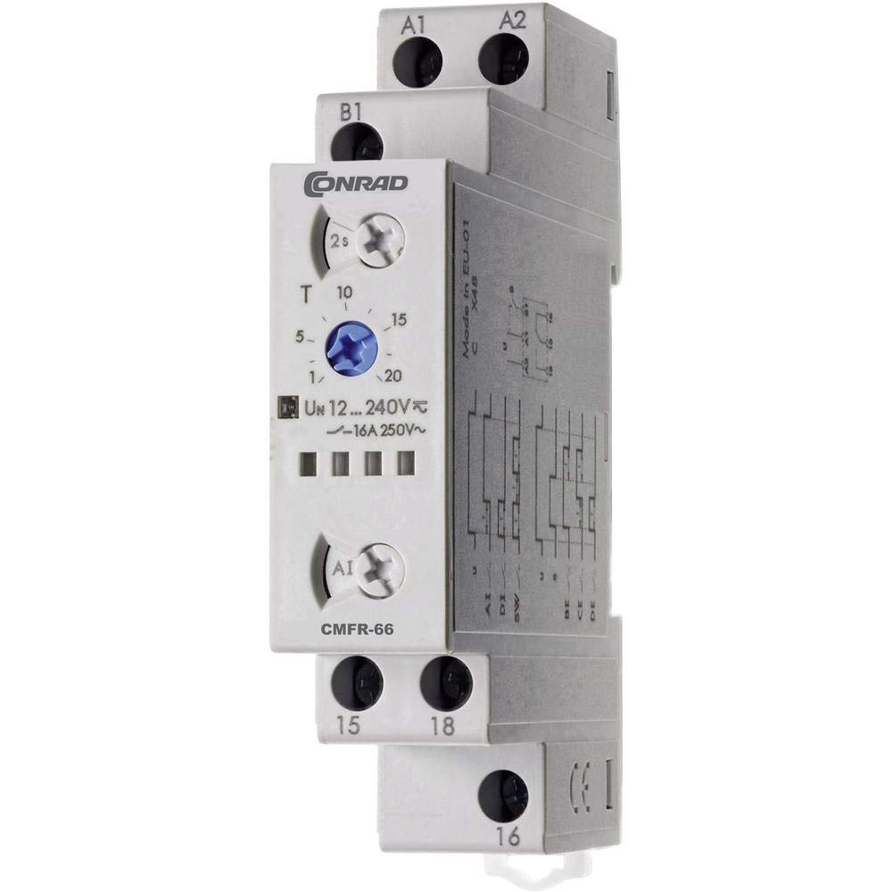 Relè temporizzato Components CMFR-66 multifunzione Intervallo di tempo: 24 h (max) 1 inverter (RT)