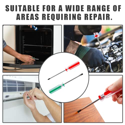 Magnetic Screwdriver Set for Home Repairs: 2-Piece Kit with Phillips and Flat Head Tips