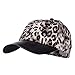 MG Leopard Print Cap with Leather Bill - Silver OSFM