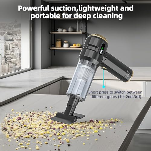 Image of Handheld Vacuum Cleaner,22000PA Powerful Suction Car Mini Vacuum Cleaner | Rechargeable Portable Lightweight Dust Blower,Car Mini Vacuum Cleaner for Deep Cleaning of Home,Car and Pet Hair