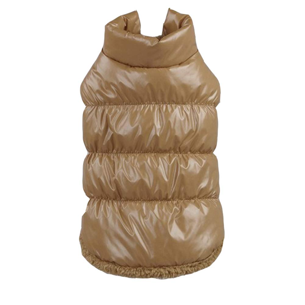 Autumn Winter Puppy Cat Warm Down Coat, Thickening Waterproof Windproof Fleece Lining Pet Dog Coat, Padded Jacket Apparel for Teddy, Yorkshire Terrier, Chihuahua Coffee 3XL