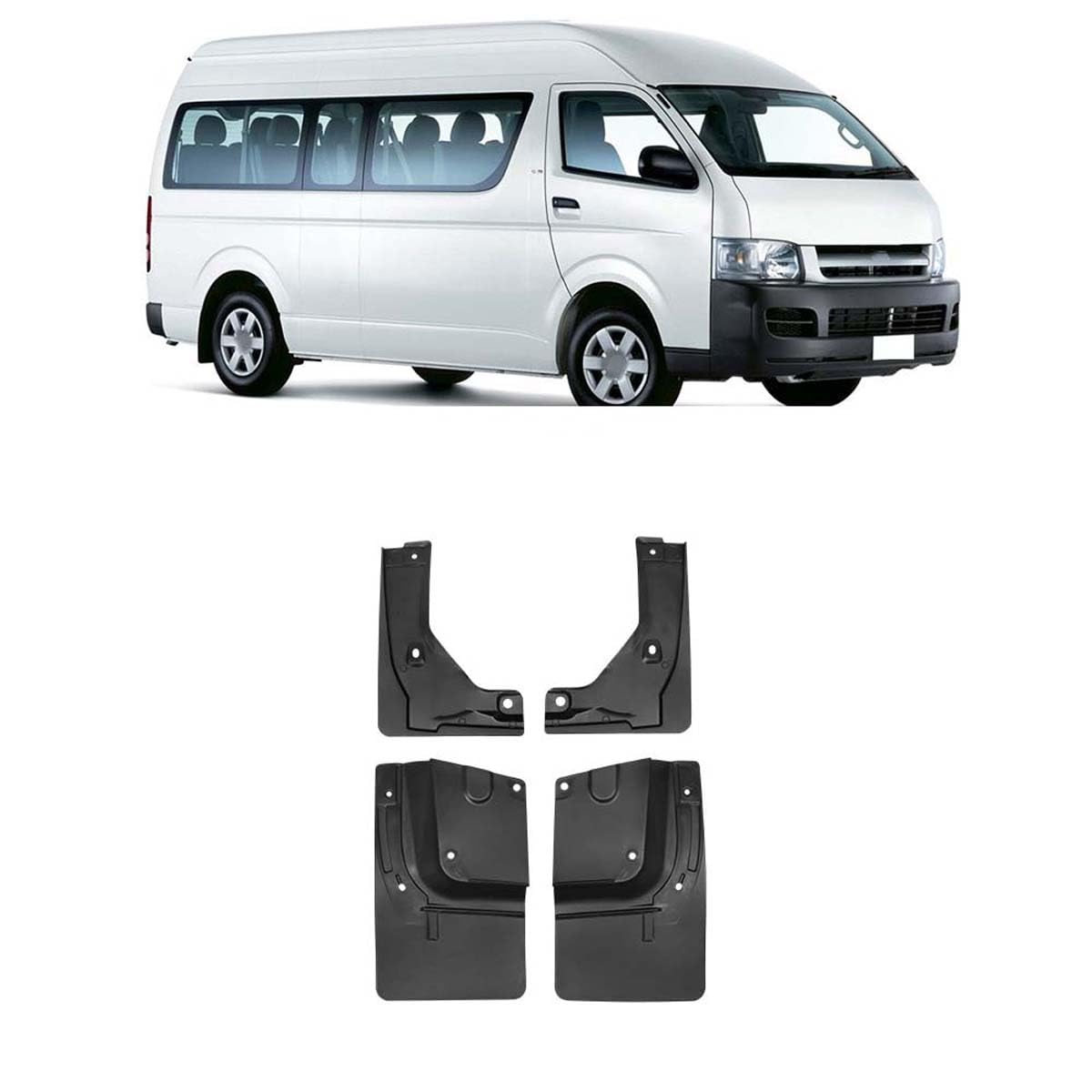 BXQDAM Car mud flaps,Compatible with Toyota Hiace 2005-2011,Car exterior accessories
