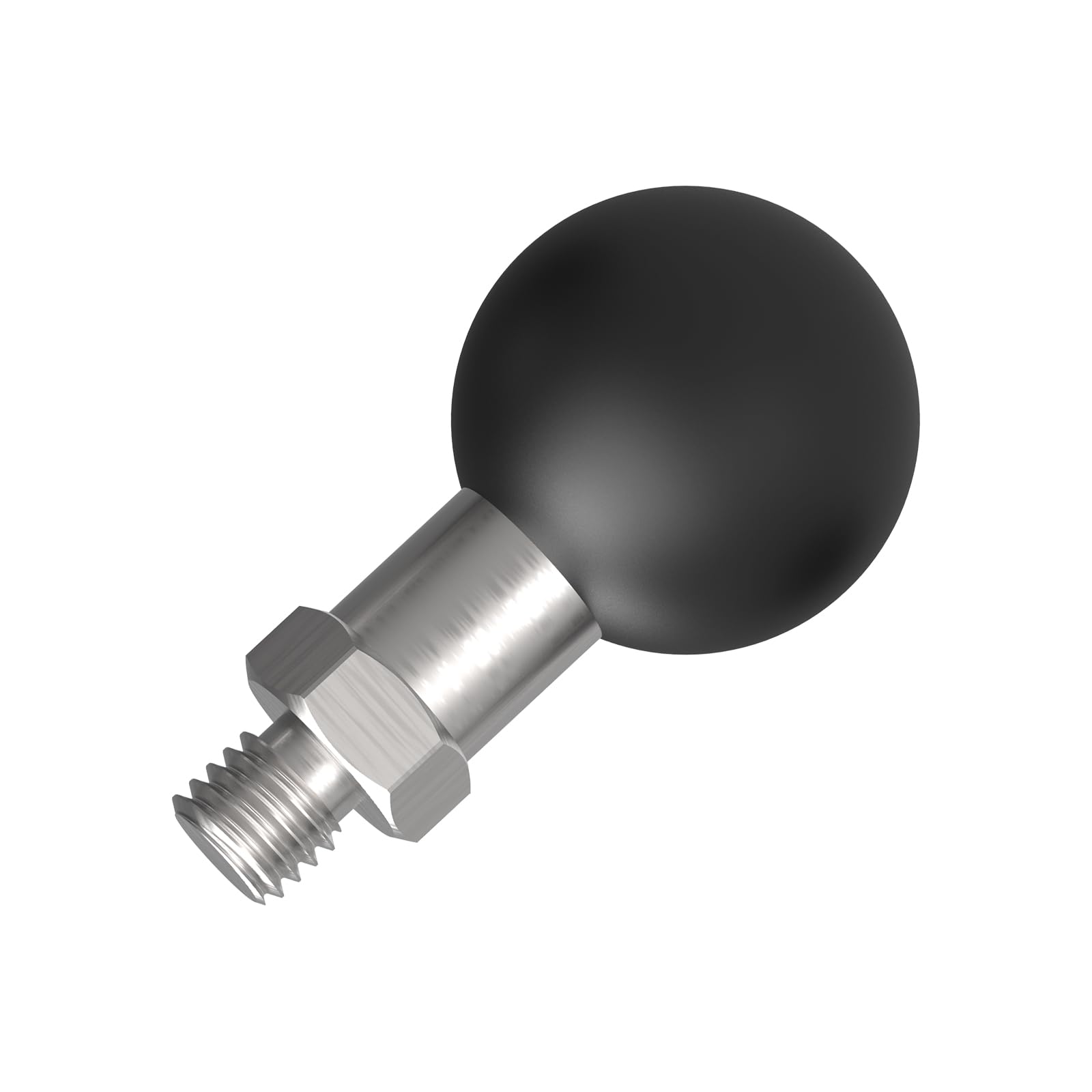 1 Inch Ball Mount Adapter,Metal Ball Adapter with M8 Threaded Bolt, CNC Aluminum Alloy 1" 360°Adjust Ball Mount Base for Ebike Phone Holder &amp;Long Double Socket Arm,78008
