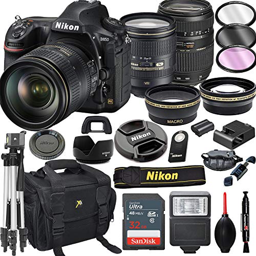 Nikon D850 DSLR Camera with 24120mm VR + Tamron 70300mm + 32GB Card