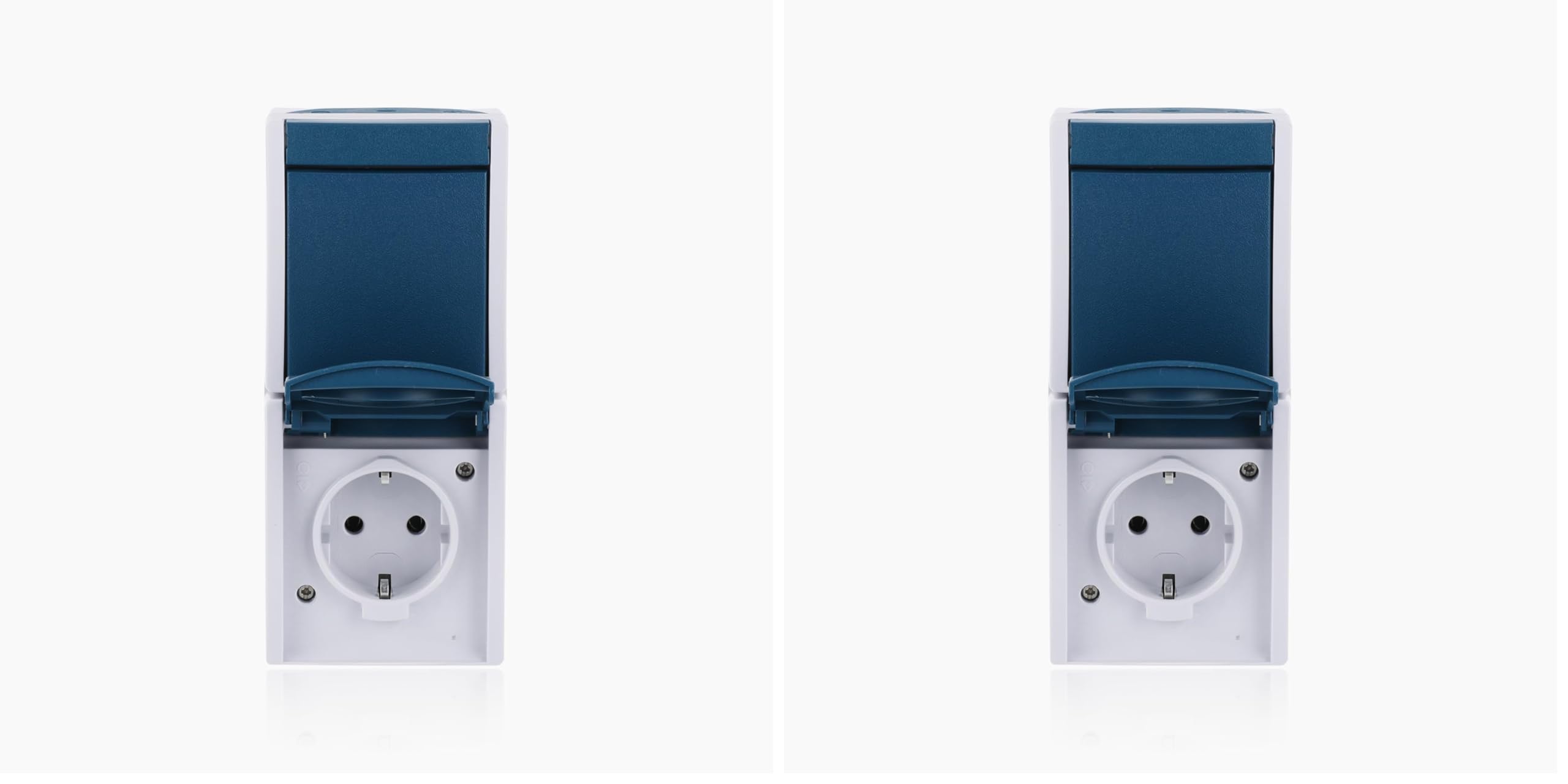 Busch-Jaeger 2601/6/20 EW-53 Ocean IP44 AP Schalter/Steckdosen Kombination (Packung mit 2)