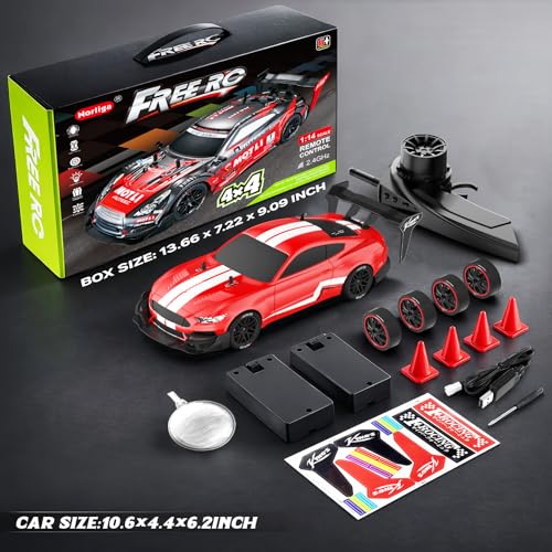 Image of Remote Control Car RC Drift Car 1:16 Scale 4WD RC Vehicle with LED Lights 2.4GHz 30km /h RTR High Speed Racing Sport Toy for Adults Boys Girls Kids Gift 2Pcs Rechargeable Battery