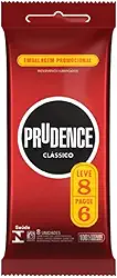 Prudence Preservativo Lubrificado Branco Pacote De 8