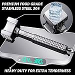 Meat Tenderizer Mallet Stainless Steel, Premium Meat Hammer Tenderizer, Kitchen Mallet for Chicken, Conch, Veal Cutlets & Beef, Steak Pounder Flattener, Non-Slip Grip with 5 years Warranty - Image 3