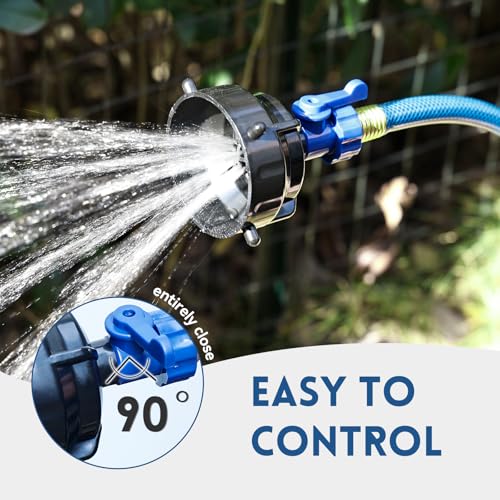 Image of DUMPMAN RV Sewer Hose Rinse Kit | 10-Ft water hose, 6-way blaster rinse cap, with water control valve