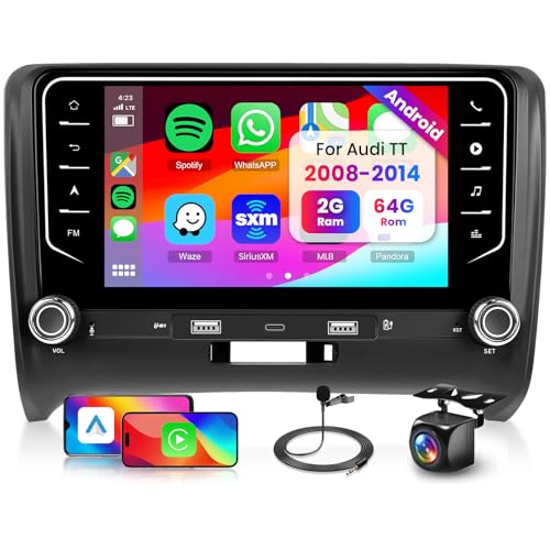 Carplay Senza Fili, Android Auto e Mirrorlink: Questo sistema multimediale per Audi TT supporta CarPlay per IOS e Android Auto per Android e offre connettività Bluetooth e USB per garantire una compatibilità stabile. Una volta collegato, è possibile utilizzare un'ampia gamma di funzioni come navigazione, musica, e-mail e altro ancora. Supporta inoltre l'assistente vocale per un vero funzionamento a mani libere, per garantire la sicurezza di guida. La tecnologia di connessione a specchio proietta lo schermo del cellulare sullo schermo dell'auto.